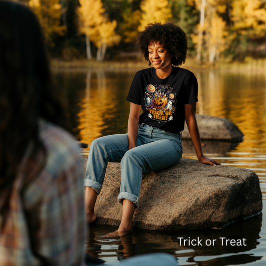 Entdecke das schwarze Halloween-Shirt in fünf Motiven